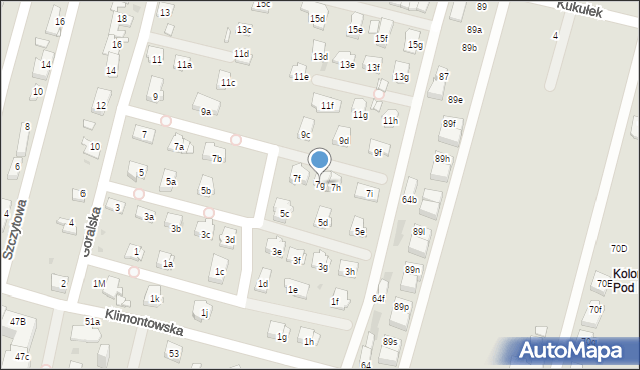 Sosnowiec, Góralska, 7g, mapa Sosnowca