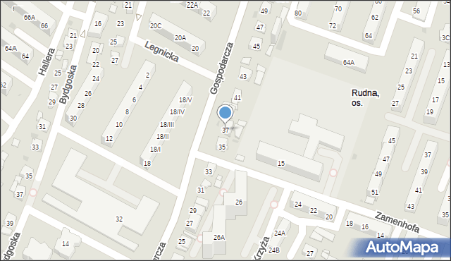 Sosnowiec, Gospodarcza, 37, mapa Sosnowca