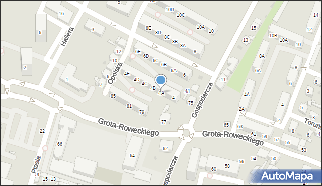 Sosnowiec, Gospodarcza, 4A, mapa Sosnowca