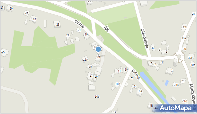 Sosnowiec, Górna, 15, mapa Sosnowca