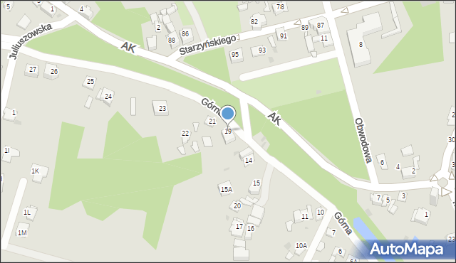 Sosnowiec, Górna, 19, mapa Sosnowca