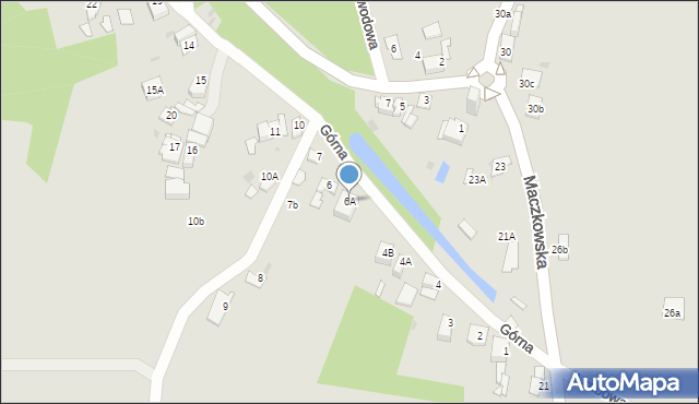 Sosnowiec, Górna, 6A, mapa Sosnowca