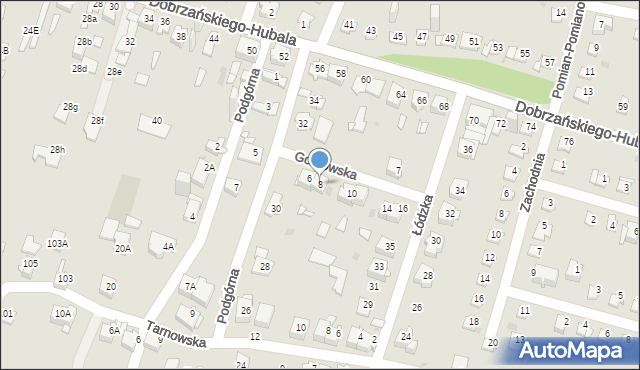 Sosnowiec, Gorzowska, 8, mapa Sosnowca