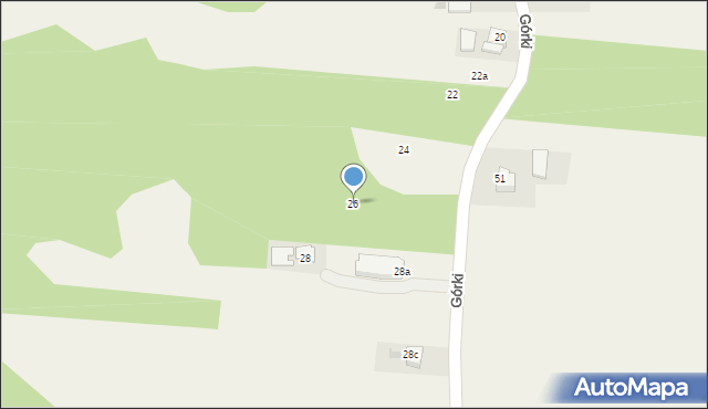 Spytkowice, Górki, 26, mapa Spytkowice