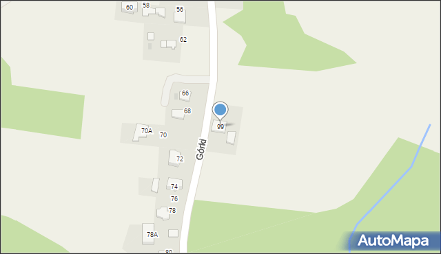 Spytkowice, Górki, 99, mapa Spytkowice