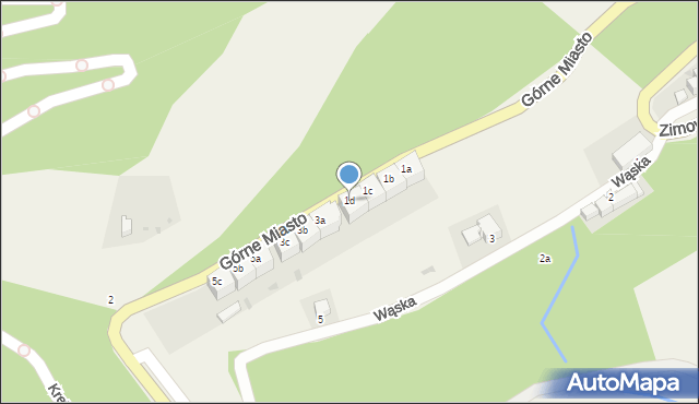Srebrna Góra, Górne Miasto, 1d, mapa Srebrna Góra