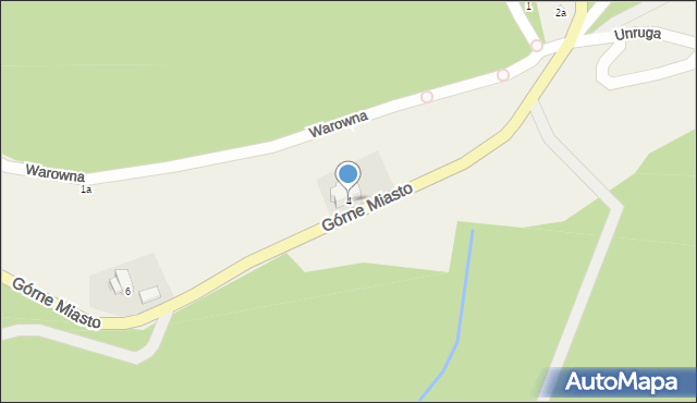 Srebrna Góra, Górne Miasto, 4, mapa Srebrna Góra