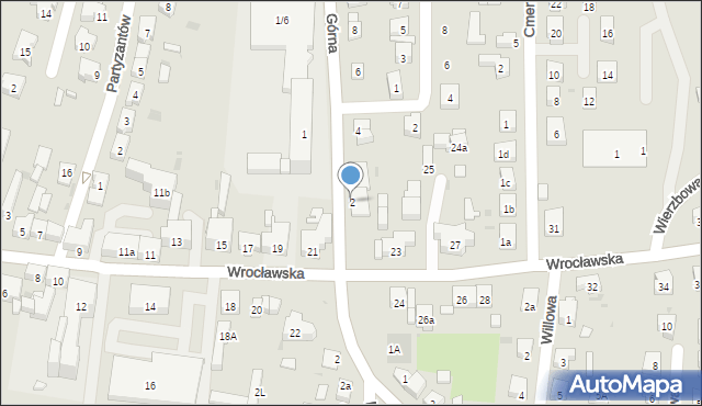 Środa Śląska, Górna, 2, mapa Środa Śląska