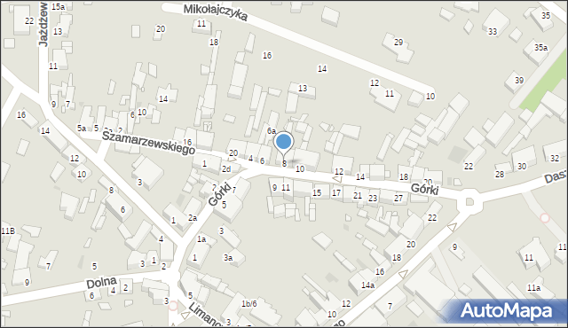 Środa Wielkopolska, Górki, 8, mapa Środa Wielkopolska