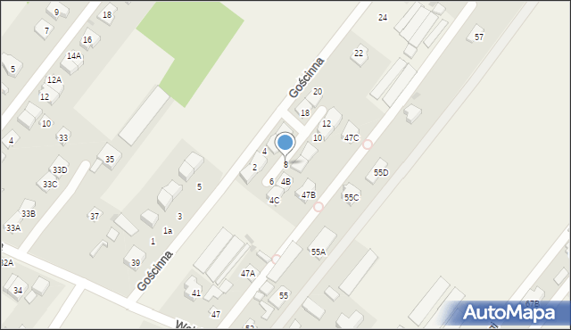 Stanisławów Drugi, Gościnna, 8, mapa Stanisławów Drugi