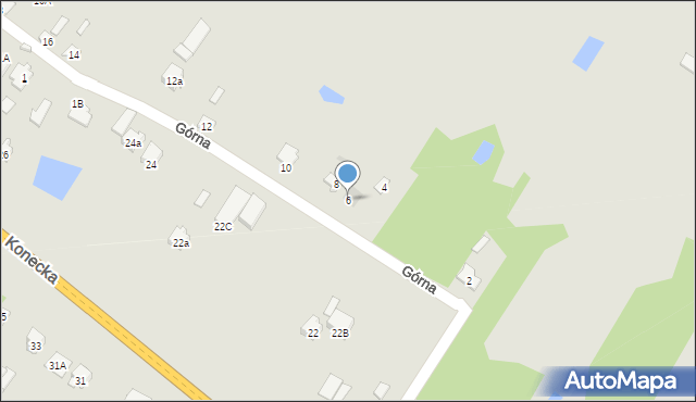 Stąporków, Górna, 6, mapa Stąporków