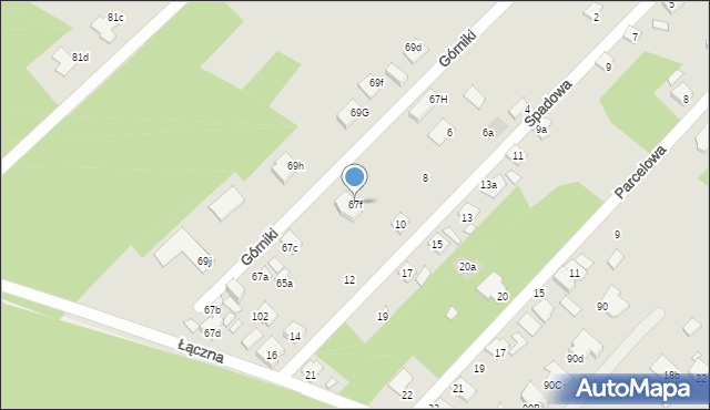 Starachowice, Górniki, 14, mapa Starachowic