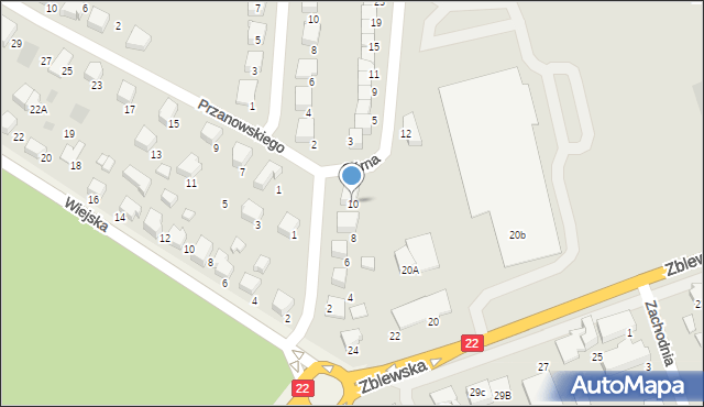 Starogard Gdański, Górna, 10, mapa Starogard Gdański