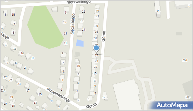 Starogard Gdański, Górna, 25, mapa Starogard Gdański