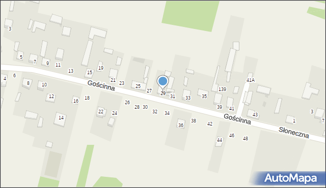 Stary Broniszew, Gościnna, 29, mapa Stary Broniszew