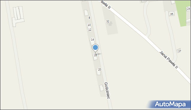 Stary Kraszew, Gościniec, 18, mapa Stary Kraszew