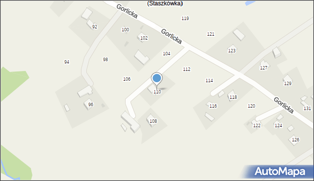 Staszkówka, Gorlicka, 110, mapa Staszkówka