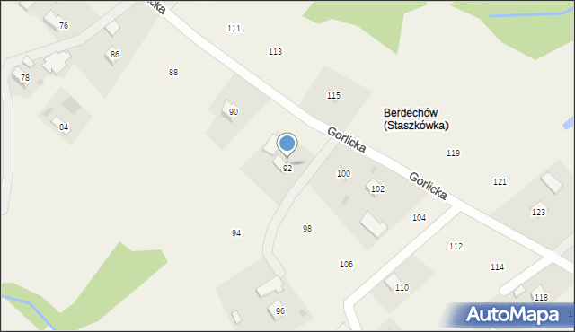 Staszkówka, Gorlicka, 92, mapa Staszkówka