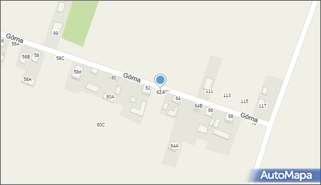 Strawczyn, Górna, 62A, mapa Strawczyn