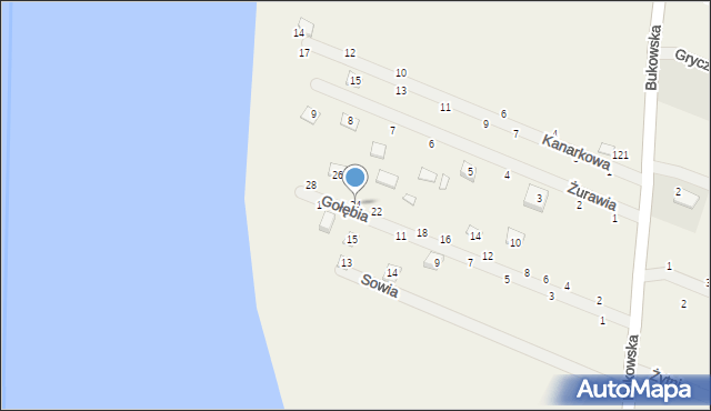Strykowo, Gołębia, 24, mapa Strykowo