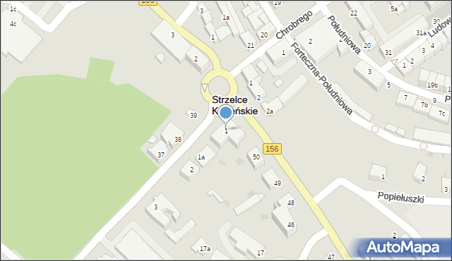 Strzelce Krajeńskie, Gorzowska, 1, mapa Strzelce Krajeńskie