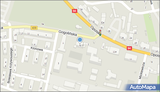 Strzelce Opolskie, Gogolińska, 5, mapa Strzelce Opolskie