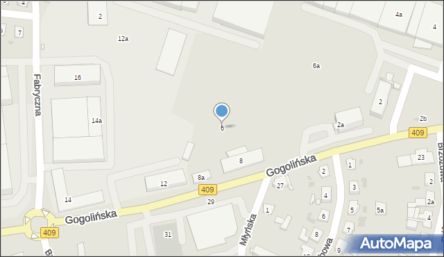 Strzelce Opolskie, Gogolińska, 6, mapa Strzelce Opolskie