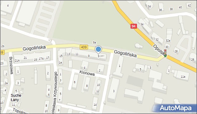Strzelce Opolskie, Gogolińska, 7, mapa Strzelce Opolskie