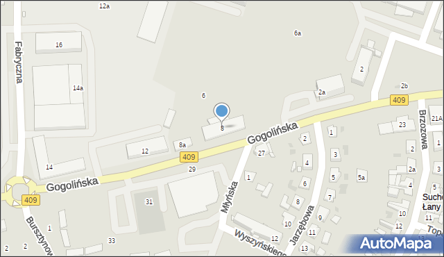 Strzelce Opolskie, Gogolińska, 8, mapa Strzelce Opolskie