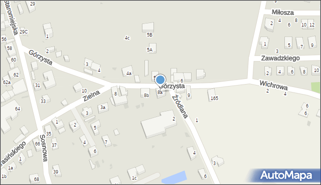 Strzelin, Górzysta, 8a, mapa Strzelin