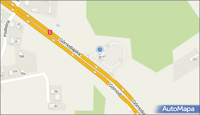 Studzienice, Górnośląska, 16, mapa Studzienice