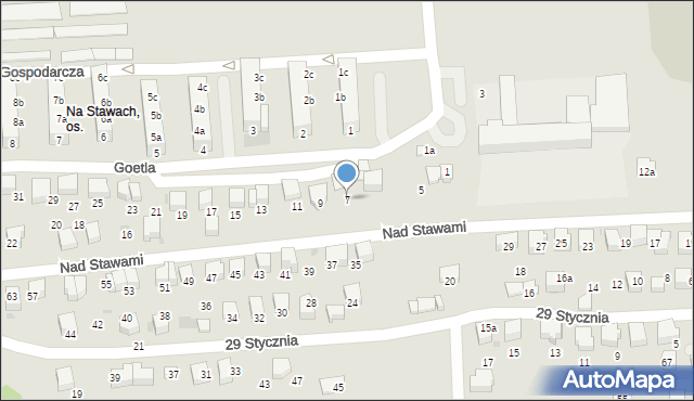 Sucha Beskidzka, Goetla Walerego, 7, mapa Sucha Beskidzka