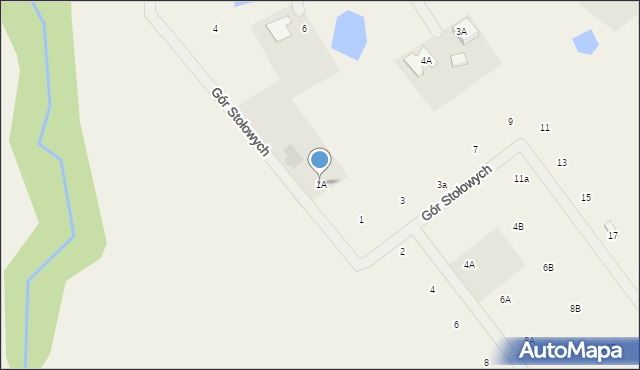 Sucha Huta, Gór Stołowych, 1A, mapa Sucha Huta