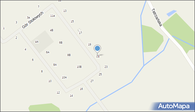 Sucha Huta, Gór Stołowych, 21, mapa Sucha Huta