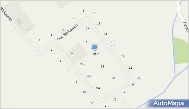 Sucha Huta, Gór Stołowych, 6B, mapa Sucha Huta