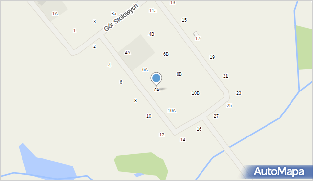 Sucha Huta, Gór Stołowych, 8A, mapa Sucha Huta