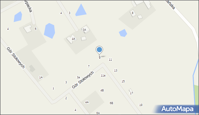 Sucha Huta, Gór Stołowych, 9, mapa Sucha Huta