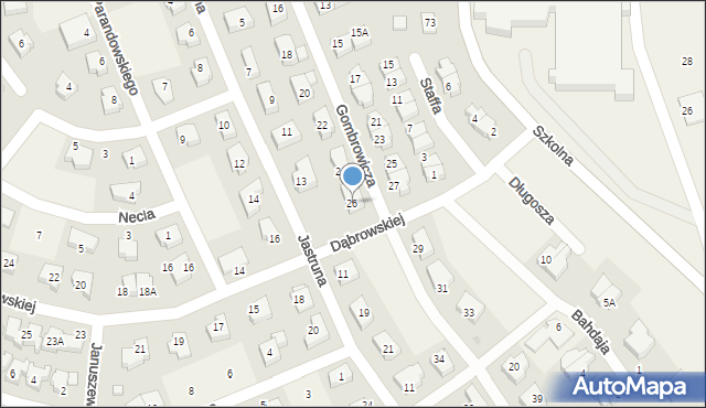 Suchy Dwór, Gombrowicza Witolda, 26, mapa Suchy Dwór