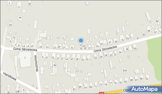 Sulejów, Góra Strzelecka, 33-35, mapa Sulejów