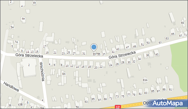 Sulejów, Góra Strzelecka, 33, mapa Sulejów