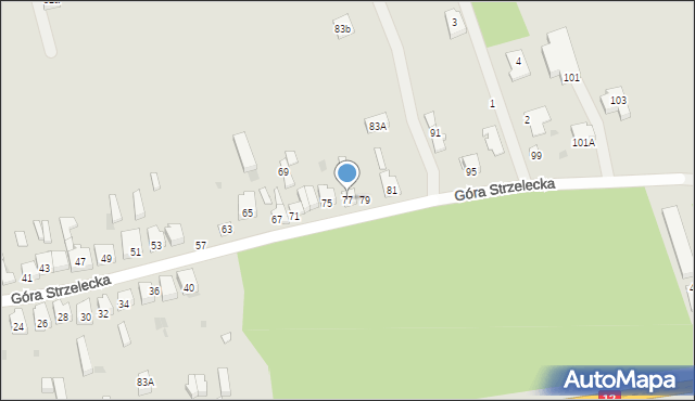 Sulejów, Góra Strzelecka, 77, mapa Sulejów