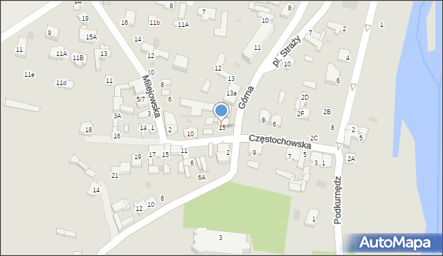 Sulejów, Górna, 15, mapa Sulejów