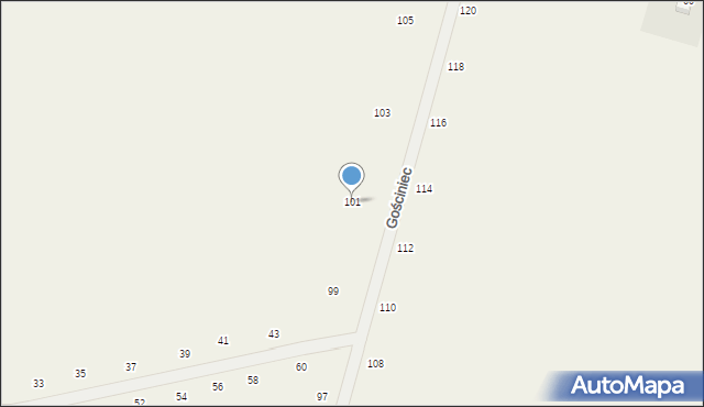 Suszno, Gościniec, 101, mapa Suszno