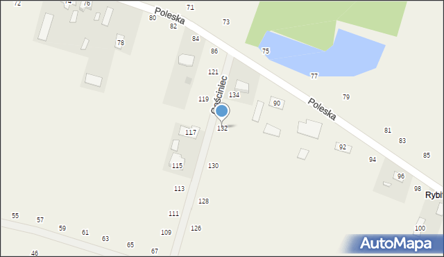 Suszno, Gościniec, 132, mapa Suszno