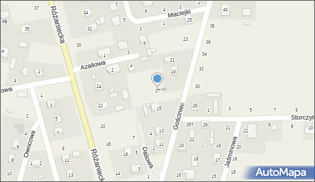 Suszno, Gościniec, 17, mapa Suszno