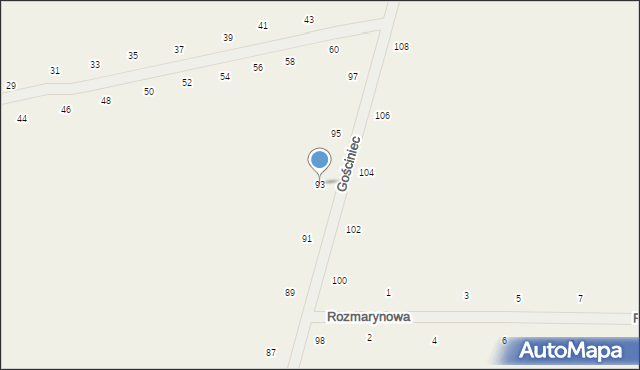 Suszno, Gościniec, 93, mapa Suszno