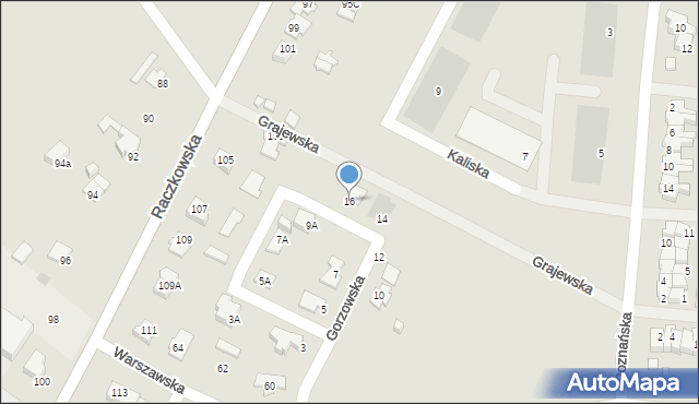 Suwałki, Gorzowska, 16, mapa Suwałk