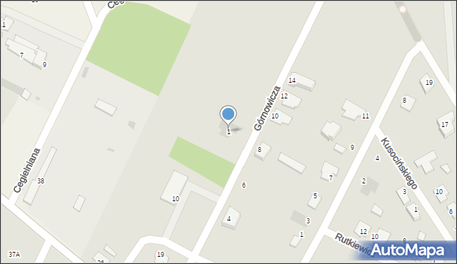 Świecie, Górnowicza Alojzego, ks., 1, mapa Świecie