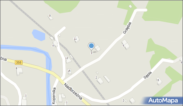 Świeradów-Zdrój, Gołębia, 1, mapa Świeradów-Zdrój