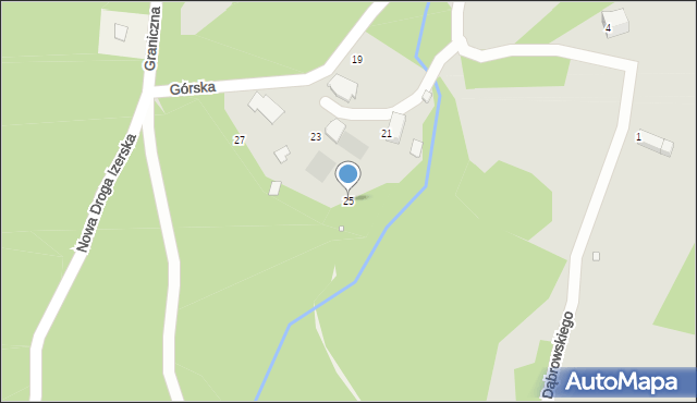 Świeradów-Zdrój, Górska, 25, mapa Świeradów-Zdrój